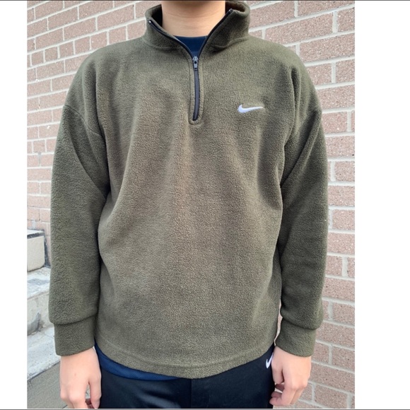 🔥Nike Vintage Green fleece sweater🔥 - Picture 3 of 4